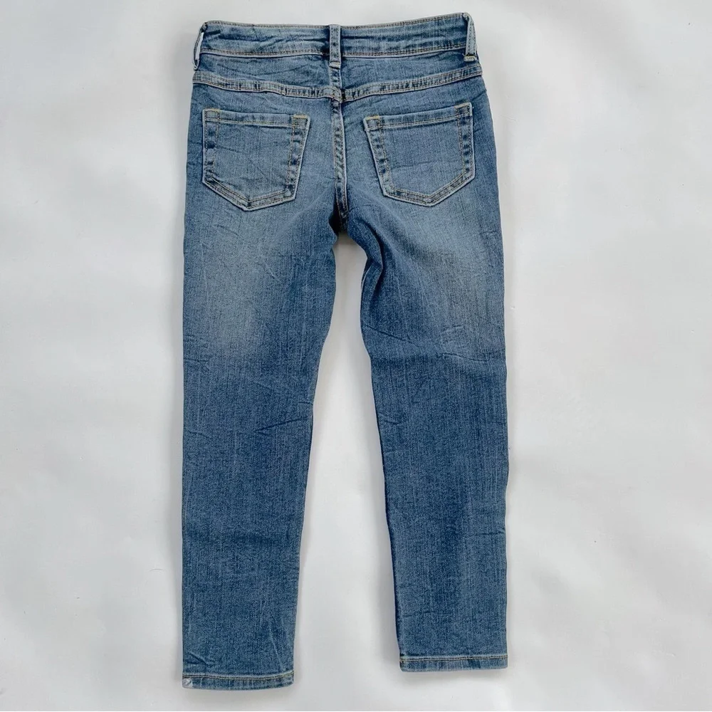 Gymboree Girls Silver Striped Skinny Jeans Size 5 New with Tags NWT